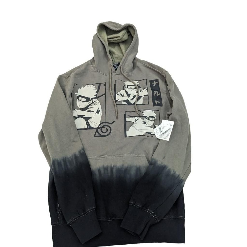 Naruto 2007 Vintage Y2K Mens Medium Masashi‎ Kishimoto  Hoodie Tie Dye sz m